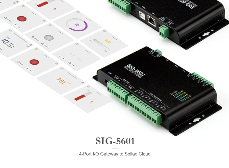 SIG-5601 / 4-Port I/O Gateway to Sollae Cloud